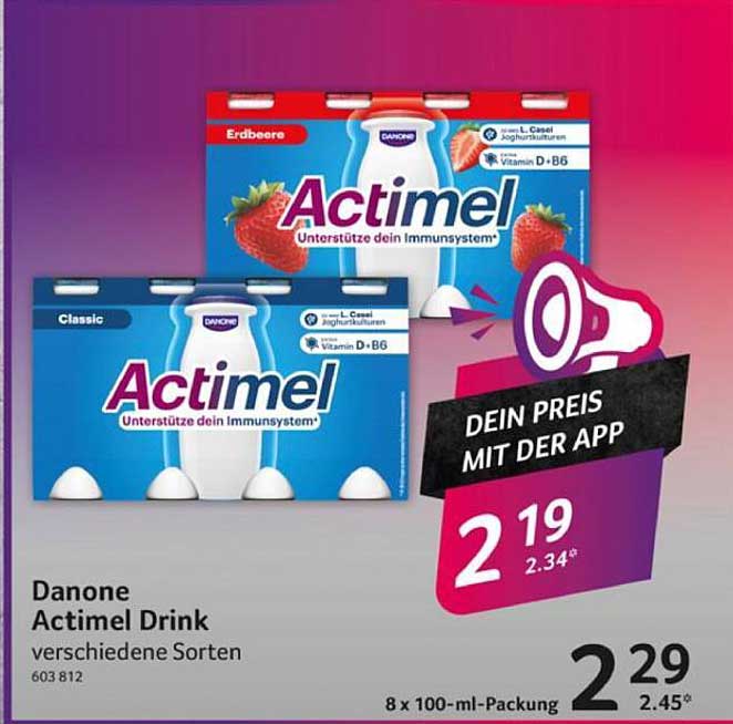 Danone Actimel Drink verschiedene Sorten