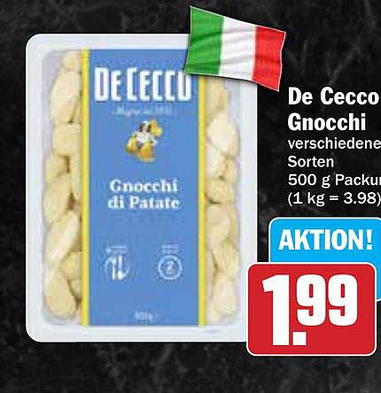 De Cecco Gnocchi verschiedene Sorten 500 g
