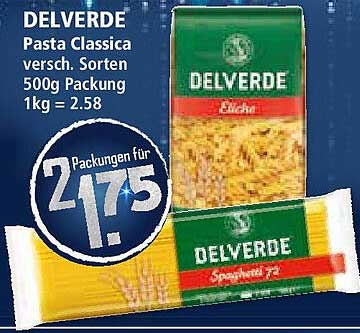 DELVERDE Pasta Classica - 2 Packungen zum Sonderpreis