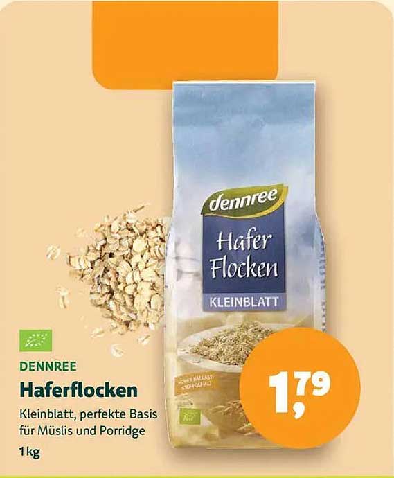 dennree Haferflocken Kleinblatt 1kg