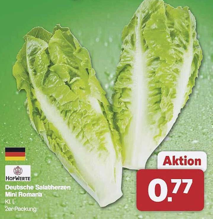 Deutsche Salatherzen Mini Romanasalat 2er-Packung