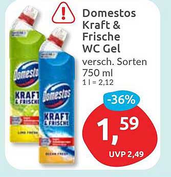 Domestos Kraft & Frische WC Gel verschiedene Sorten 750 ml