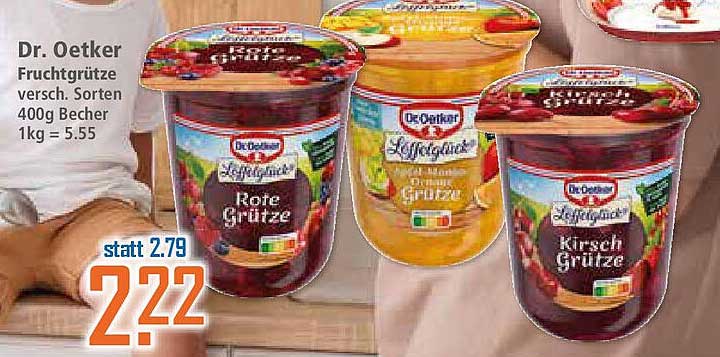 Dr. Oetker Fruchtgrütze verschiedene Sorten 400g