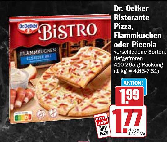 Dr. Oetker Ristorante Pizza, Flammkuchen oder Piccola