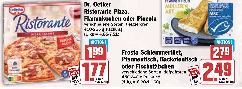 Dr. Oetker Ristorante Pizza, Flammkuchen oder Piccola