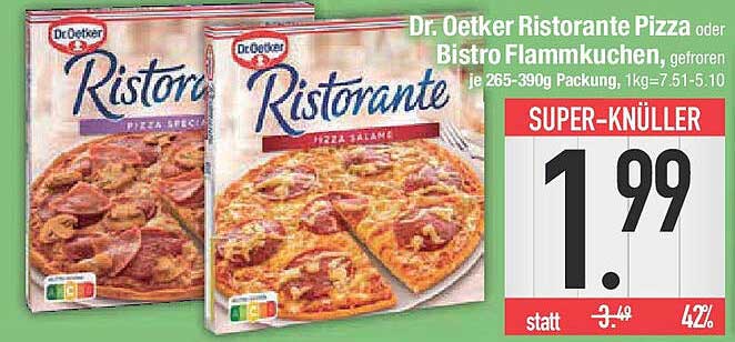 Dr. Oetker Ristorante Pizza oder Bistro Flammkuchen, 265-390g Packung, gefroren