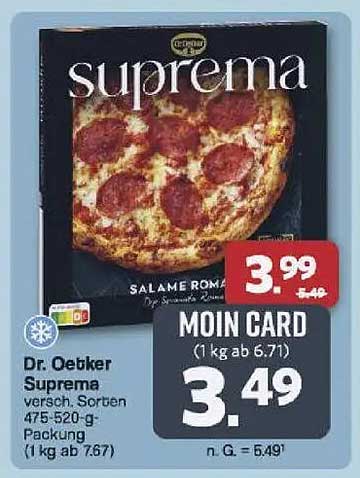 Dr. Oetker Suprema verschieden Sorten 475-520 g-Packung