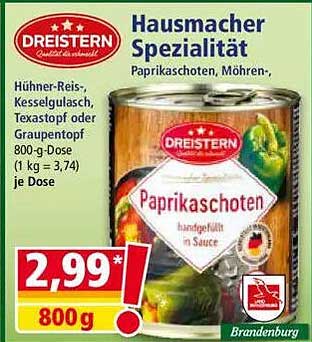 DREISTERN Hausmacher Spezialität Paprikaschoten 800 g