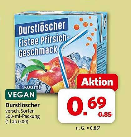 Durstlöscher Eistee Pfirsichgeschmack 500 ml