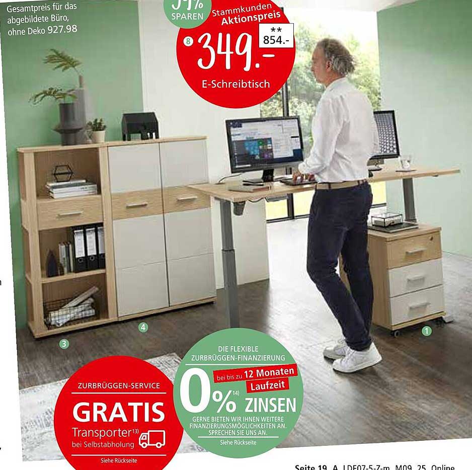E-Schreibtisch - Aktionspreis 349.- statt 854.-