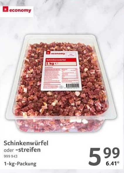 economy Schinkenwürfel oder -streifen 1 kg