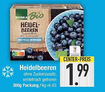 EDEKA Bio Heidelbeeren 300g - jetzt für nur 1,99 €