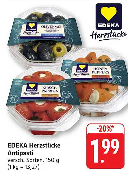 EDEKA Herzstücke Antipasti 150 g - verschiedene Sorten