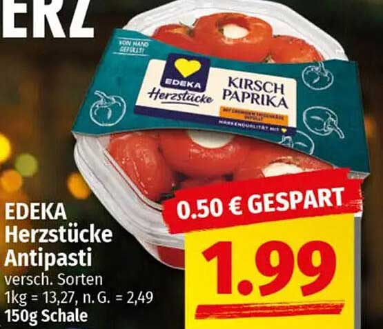 EDEKA Herzstücke Antipasti Kirsch Paprika 150g