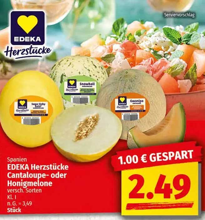 EDEKA Herzstücke Cantaloupe- oder Honigmelone - verschiedene Sorten