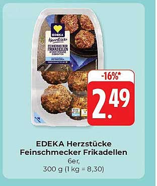 EDEKA Herzstücke Feinschmecker Frikadellen 6er, 300 g