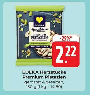 EDEKA Herzstücke Premium Pistazien, geröstet & gesalzen, 150 g