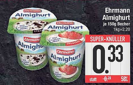 Ehrmann Almighurt - je 150g Becher