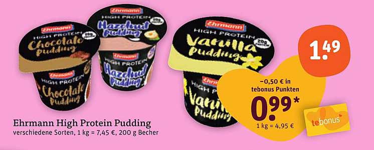 Ehrmann High Protein Pudding - verschiedene Sorten