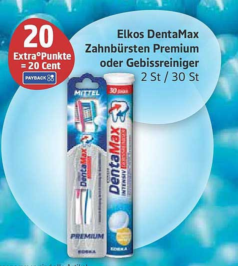 Elkos DentaMax Zahnbürsten Premium oder Gebissreiniger