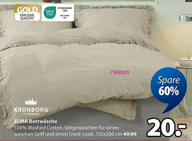 ELMA Bettwäsche von Kronborg – 100% Washed Cotton