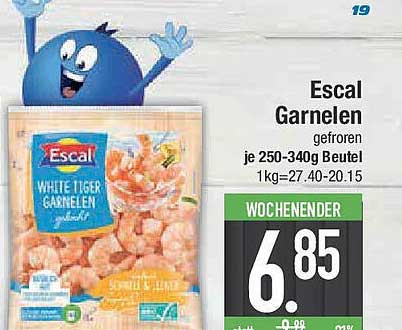 Escal Garnelen gefroren je 250-340g Beutel