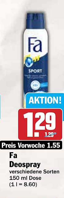 Fa Deospray verschiedene Sorten 150 ml Dose