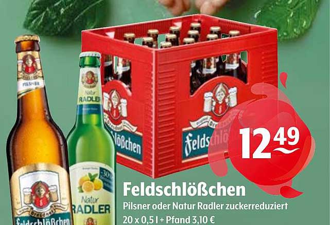 Feldschlößchen Pilsner oder Natur Radler großzügig reduziert