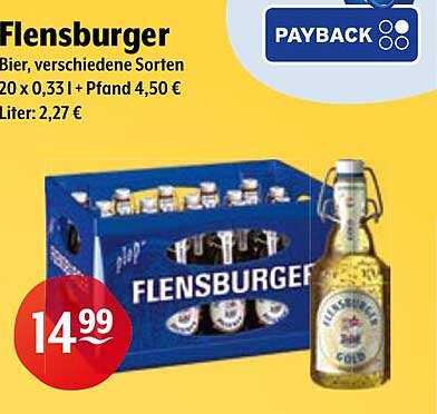 Flensburger Bier, verschiedene Sorten - 20 x 0,33 l