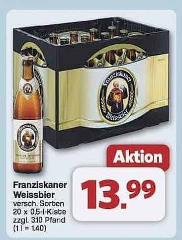 Franziskaner Weissbier 20 x 0,5 l-Kiste