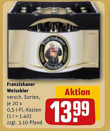 Franziskaner Weissbier 20 x 0,5-Liter-Kasten