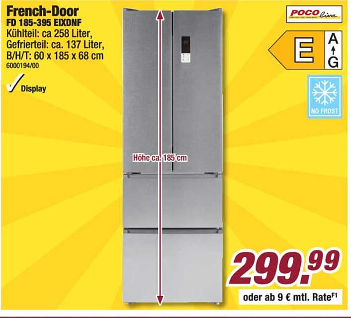 French-Door Kühlschrank FD 185-395 EIXDNF