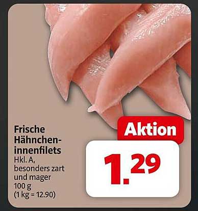 Frische Hähncheninnenfilets Hkl. A, besonders zart und mager