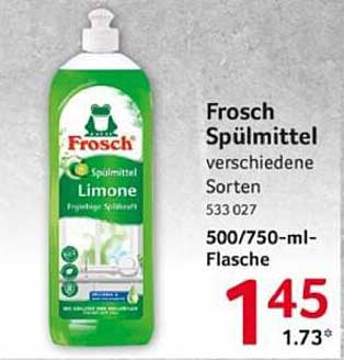 Frosch Spülmittel verschiedene Sorten 500/750-ml-Flasche