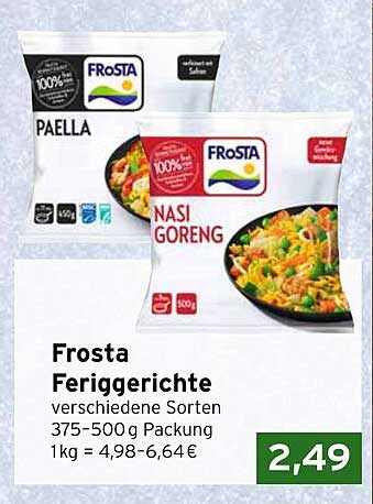 Frosta Fertiggerichte - verschiedene Sorten 375-500 g Packung