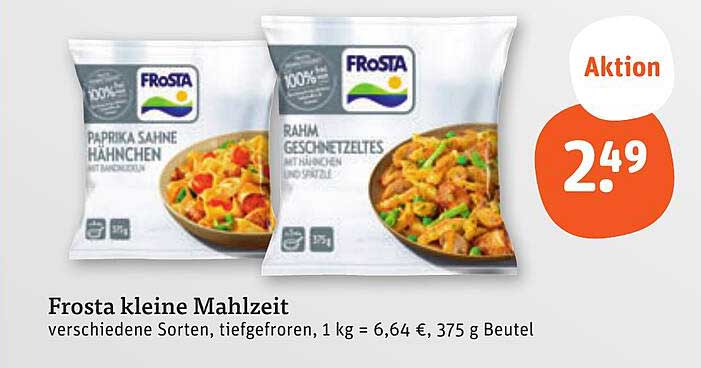 Frosta kleine Mahlzeit - Verschiedene Sorten, Tiefgefroren
