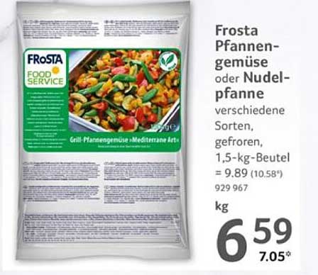 Frosta Pfannengemüse oder Nudelpfanne - verschiedene Sorten, gefroren