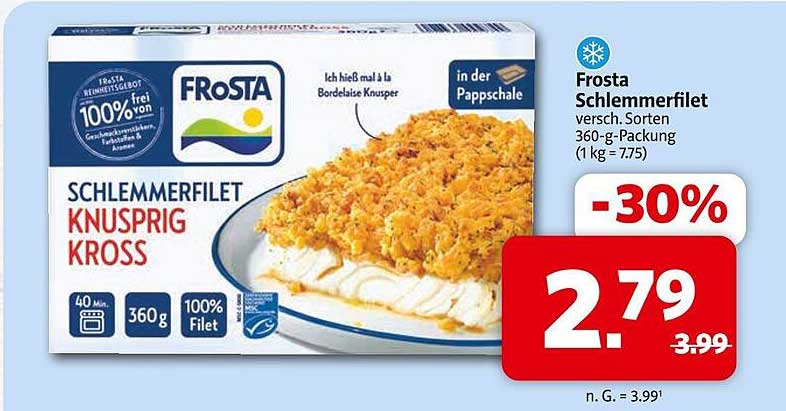 Frosta Schlemmerfilet knusprig kross 360-g-Packung