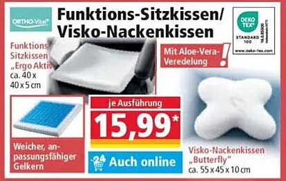 Funktions-Sitzkissen/ Visko-Nacken-kissen