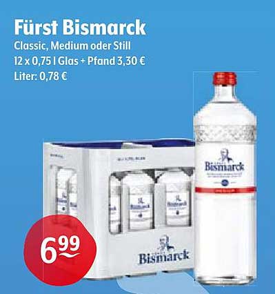 Fürst Bismarck Wasser 12 x 0,75 l