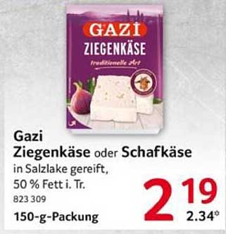 Gazi Ziegenkäse oder Schafkäse in Salzlake gereift, 150-g-Packung