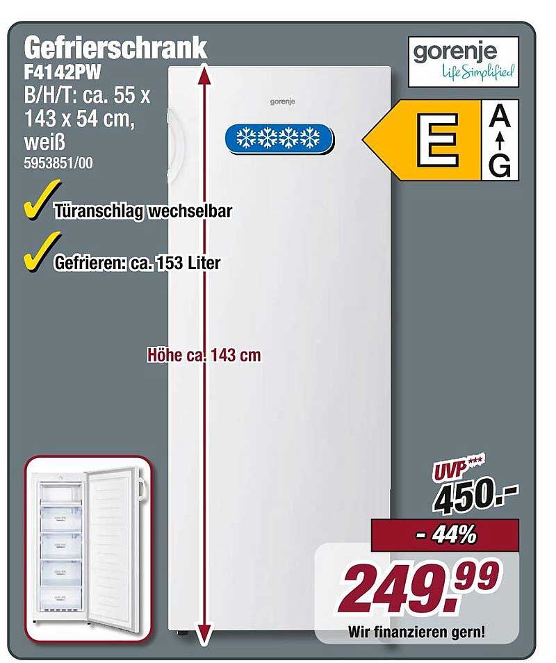 Gefrierschrank F4142PW von Gorenje - Perfekte Kälte für Ihre Lebensmittel