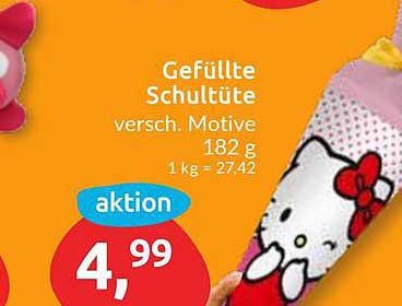 Gefüllte Schultüte verschiedene Motive 182 g