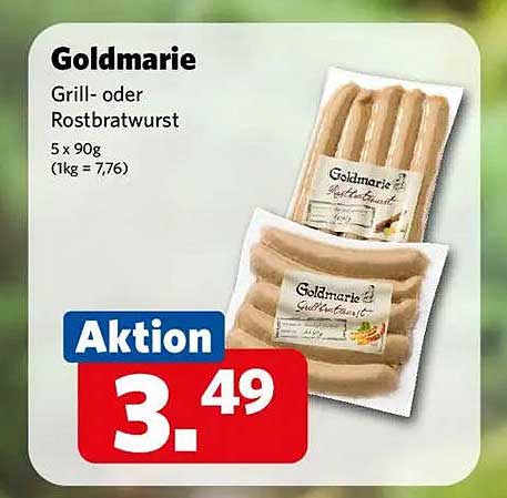 Goldmarie Grill- oder Rostbratwurst 5 x 90g
