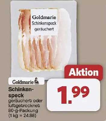 Goldmarie Schinken-Speck geräuchert oder luftgetrocknet 80-g-Packung