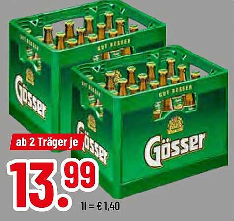Gösser Bierkasten im Angebot – Genießen Sie das österreichische Brauhausgefühl!