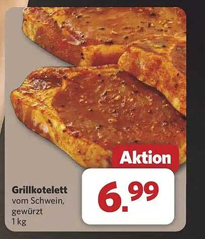 Grillkotelett vom Schwein, gewürzt