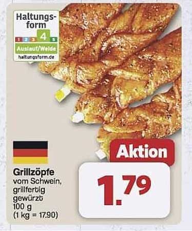Grillzöpfe vom Schwein, grillerfertig gewürzt