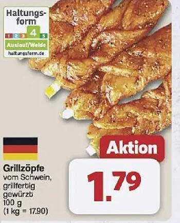 Grillzöpfe vom Schwein, grillfertig gewürzt