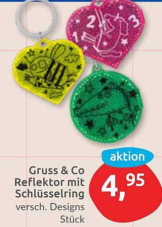 Gruss & Co Reflektor mit Schlüsselring – versch. Designs